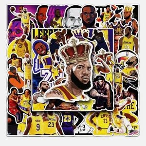 2/$10  50 Piece LA Lakers LeBron James Basketball Star Sticker Pack